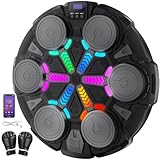 Esnowlee Boxmaschine mit Musik, Music Boxing Machine mit Boxhandschuhen, 11 Geschwindigkeitsmodi & 3 Zahlmodus, LED Licht Bluetooth Boxmaschine für Kinder/Erwachsene (Ferrous)