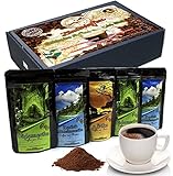 Geschenk Set - Länder Kaffee aus aller Welt - Gemahlener Kaffee im Geschenkkarton , das perfekte Geschenk