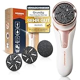 GRUNDIG Hornhautentferner elektrisch Hornhaut entfernen - schnell schöne Füße - Fußpflege Set mit Hochleistungsakku I IPX7 Fuß Pedi Pediküre (Gerät)