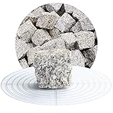 Schicker Mineral Granit Pflastersteine hellgrau 5x5x5 cm 25 kg, natürlicher Werkstoff, witterungsbeständiger Naturstein, frostbeständig, Mosaikpflaster