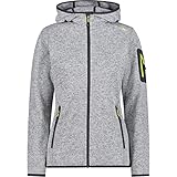 CMP, Woman Jacket Fix Hood, Woman, Grey-Limone, 38