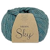Frida's Wollhaus Drops 50 g Sky Stricken Häkeln Alpaca Schurwolle Alpaka Superweich 31 Farben (06 | Seegrün Mix)
