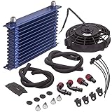 maXpeedingrods Universal Zusatz Ölkühler KIT 13 Reihen AN10 mit 7 "Elektrokühler-Dosen-Kit