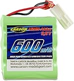 Carson 500608256 9,6V/600mAh NiMH Amphi Pow.Truck Mini Stecker Tamiya - Ersatzbatterie; RC Batterie,Zubehör für ferngesteuerte Fahrzeuge, Ersatzbatterie für Modellbau