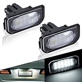 URAQT LED Lizenz Kennzeichenbeleuchtung, 2 Stücke 6500 K Kennzeichenleuchte 400Lm Heckleuchte Weiß Kennzeichen 12V Eingebauter Canbus Kompatibel mit Benz