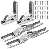 4 STK 90 Grad Holzkistenscharniere Klappbar Regal Schwerlast, Tischscharniere 90 Grad, Fallblatt Hebescharniere Tischhalter Scharnier klappenscharnier für verdeckte Scharniere Schranktüren Scharnier