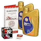 Gulf 10W-40 Öl + K&N Ölfilter für Yamaha XV 250 Virago/S, 89-00, 3LW 3LS VG01 - Ölwechselset inkl. Motoröl, Filter, Dichtring