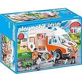 PLAYMOBIL City Life 70049 Rettungswagen mit Licht und Sound, Ab 4 Jahren