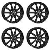 4x AUTEC Felgen Alufelgen SKANDIC 7.5x18 ET49 5x108 Schwarz matt kompatibel mit Citroen C4 Berlingo C5
