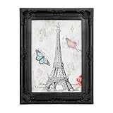 Mein Landhaus Bilderrahmen 20x25 cm – Barock Schwarz – Wandrahmen in Antik-Optik