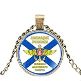 Halskette mit Anhänger in Form einer russischen Seefahrtsuhr, Glaskuppel, Militär-Anhänger, für Männer und Frauen, Schmuck, Geschenke