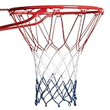 Champion Sports Unisex-Erwachsene Economy Basketballnetz, Rot/Weiß/Blau, 4 mm