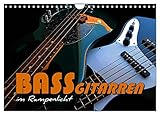 Bassgitarren im Rampenlicht (Wandkalender 2026 DIN A4 quer), CALVENDO Monatskalender: Auf jedem Kalenderblatt präsentiert sich ein anderer beliebter E-Bass (CALVENDO Kunst)