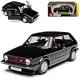 Bburago Volkwagen Golf 1 GTI Schwarz 3 Türer 1974-1983 1/24 Modell Auto