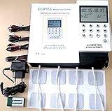 Profi 4 Kanal TENS Gerät EMS Gerät 220 Volt Reizstrom Gerät 50 Programme Muskelstimulator Schmerztherapie Elektrotherapie Muskelaufbau