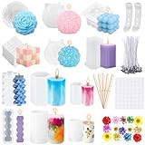 YUTUY Kerzenform Bubble Kerzen Kit,Kerzenform Silikon,3D DIY Silikon Kerzenwachs Formen,Antihaft Bubble Candle Silikonform,Kerzenformen zum Gießen Set als Heimdekorationen Bastel