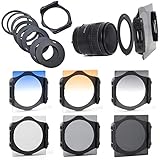 Allmähliche grau orange Blaue Filter Kit Cokin P 6pcs Filterlinse + 9pcs Ring Adapter