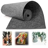 Mbsomnus Filz Meterware 30 cm×300 cm×3 mm Filzmatte Grau Filzrolle Polyester Filzstoff Meterware Filzmatten zum Zuschneiden für DIY Bastelfilz Patchwork Filzunterlage Nähen Aufbewahrungstasche