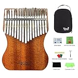2020 Neuestes Gecko Mahagoni Holz Kalimba 17 Tasten Thumb Piano High Performance Musikinstrument mit Tasche und Zubehör