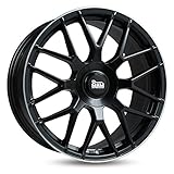 MAMGT1 8,5x19 5/100+112 ET45 NB66,6 Matt Schwarz Rand Poliert