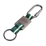 Skoda 000087010CJ Schlüsselanhänger Motorsport Karabiner Metall Anhänger, grau/grün