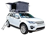 Camper´s Delight Autodachzelt | Hartschalen Pkw Dachzelt für 2 Personen | Anbauzelt fürs Camping Festival Open Air Reisezelt | 222 x 135 x 145 cm inkl. Leiter | Roadtripp Outdoor Box