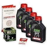 Öl & Ölfilter für Honda CB 1100 EX, 2017-2020 (SC78), Ölwechsel Set 10W-40 ESTER Motoröl + HiFlo Filter + Dichtring(e)
