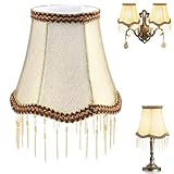 Lampenschirm Retro Mit Fransen, Lampenschirm Vintage, Lampenschirm70er Jahre, Antike Lampenschirme, Stoff Vintage Lampenabdeckun füR E14/E27 Tischlampen Und Stehlampen, Wandlampen, Dekorative