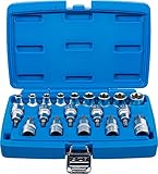 BGS 5100 Bit-Einsatz / Steckschlüssel Set E-Profil / T-Profil, 12,5 (1/2), 19-tlg.