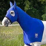 Harrison Howard Soft Fleece Trim Stretchy All-Covered Comfortable Horse Head Hood with Zipper Blue L
