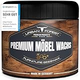 Möbelwachs farblos zur Möbelpflege & Holzschutz für innen und aussen | Holzwachs mit Bienenwachs zur Holzpflege für Holzmöbel | Holz wachsen mit PREMIUM MÖBEL WACHS von URBAN FOREST 250ml