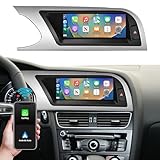 Ninetom Autoradio 8,9 Zoll Touchscreen mit kabellosem Carplay und Android Auto für 2009–2016 Audi A4 S4 mit 2G MMI System, unterstützt Mirrorlink, Kamera, Navigation