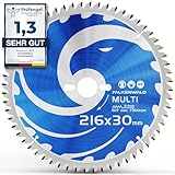 FALKENWALD ® Kreissägeblatt 216x30 mm ideal für Holz, Metall & Alu - Sägeblatt 216x30 kompatibel mit Bosch GTS 635-216 & Metabo KGS 216 M - 216 Sägeblatt - 216 30 Sägeblatt