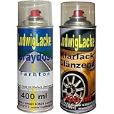 LudwigLacke VW Prata Reflex LA7W Spraydosen Set 400ml Autolack 400ml Klarlack