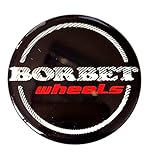 Original Borbet Wheels 56mm Nabendeckel Nabenkappe Schwarz Glanz Silber Rot Center Cap Deckel Felgendeckel