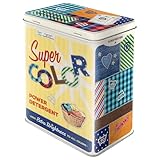 Nostalgic-Art Retro Vorratsdose L, 3 l, Super Color Detergent – Geschenk-Idee für Dein Zuhause, Große Blech-Dose, Vintage Design