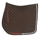 Rhinegold Elite Schabracke mit Strasssteinen, 0, braun, Volle Größe