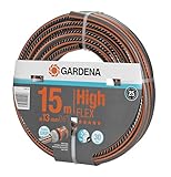 Gardena Comfort HighFLEX Schlauch 13 mm (1/2 Zoll), 15m: Gartenschlauch mit Power-Grip-Profil, 30 bar Berstdruck, formstabil, UV-beständig (18061-20), Schwarz