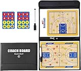 CREADY® Taktiktafel Basketball, Taktikboard Basketball, Taktikbrett Taktikmappe Basketball mit Marker Stift und Magneten, Profi Basketball Coaching Board für die Schulung und Spielanalyse