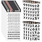 20 Blatt Temporäre Tattoo Buchstaben, Realistische Selbstklebende Fake Tattoos 5 Verschiedene Buchstabenstile Personalisierte Tattoos DIY Namenstattoo, Schwarz Buchstaben Tattoo Aufkleber für Finger
