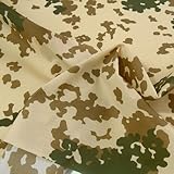 TOLKO Bundeswehr leichter Camouflage Stoff aus Ripstop Nylon | Farbecht Reißfest UV-beständig | Popeline Tarnstoff Armee Flecktarn Stoffe zum Nähen Meterware (Bundeswehr Wüste)