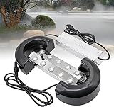 MOGOULUA Nebelmacher 10 Kopf 7L/H Ultraschall Nebelgerät mit 350W Wasserdichtem Netzteil Schweres Nebelgerät Innenhof Nebel Luftbefeuchter Teich Nebelgerät für Gartenbau Gewächshauslandschaft