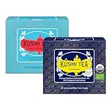 Kusmi Tea - 2er Pack - Anastasia + Prinz Wladimir - Bio Schwarzer Tee, Aromatisiert - Ikonischer Earl Grey mit Bergamotte, Orange und Zitrone - Koffeinhaltiger Tee - 2x20 Teebeutel