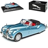 Jaguar XK140 Cabrio Hell Blau 1954-1957 1/43 Atlas Modell Auto