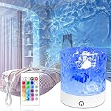 TaimeiMao Lux Ocean Lampe,Wasserwellen Lamp 16 Farbe mit USB,Polarlicht Lampe Aufladbar,Ocean Lamp mit Fernbedienung,Wasserwellenlampe Ozean,Rotierendes Nachtlicht Sternenhimmel Projektor Zimmer Deko