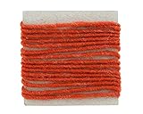 finemark 3 m x 3-4 mm Wollkordel ORANGE Wolldocht Kordel 100% Wolle Filzband Dekoband Schleifenband Geschenkband Filzkordel Wollschnur Wollband Deko Herbst Bastelwolle