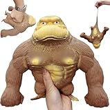 HuaMuDM Gorilla Spielzeug zur Stressreduktion, Gorilla Squeeze Toy, Squishy Monkey Toy, Latex Monkey Gorilla Toys, Funny Brown Monkey Toy, Stretch Gorilla Toy, Gorilla Stressabbau Spielzeug