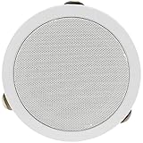 ChiliTec Einbaulautsprecher Deckenlautsprecher 80W flach Einbau Decke Wand Rund 179mm Lautsprecher für Büro Küche Wohnzimmer Heimkino Weiß