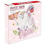 DIAMOND DOTZ BOX 2592836 Original 5D Diamond Painting Box Set, Verträumtes Einhorn, DIY Diamant-Malerei-Kit mit Motivbox und Glitzersteinen für Kinder ab 6 Jahren, Beginner