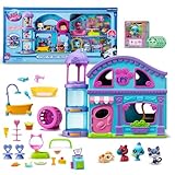 Atari Littlest Pet Shop Bandai Deluxe Littlest Pet Shop, BF00596, enthält 4 Haustiere, 1 Spielbühne, 20 Zubehörteile, 4 Sammlerkarte, 1 virtueller Code, Gen 7, 4 Jahre +